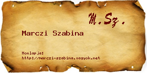Marczi Szabina névjegykártya